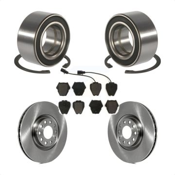 Front Wheel Bearing Disc Brake Rotors And Semi-Metallic Pads Kit For 2000-2001 Audi S4 A4 KBB-102208