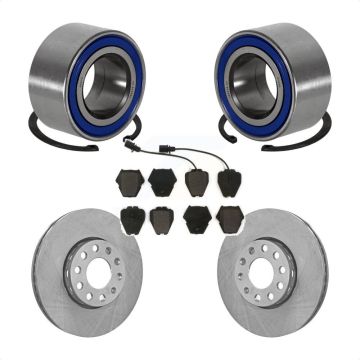 Front Wheel Bearing Brake Rotor Pad Kit For 02 Volkswagen Passat With Dual Piston Caliper KBB-102212