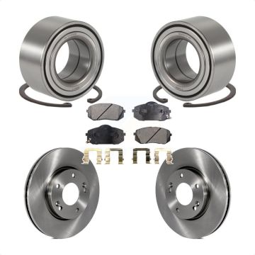Front Wheel Bearing Disc Brake Rotors And Semi-Metallic Pads Kit For 2007-2009 Kia Rondo KBB-102236