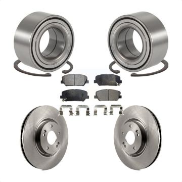 Front Wheel Bearing Disc Brake Rotors And Pads Kit For 2011-2015 Kia Optima 2.0L KBB-102238