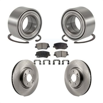 Front Wheel Bearing Disc Brake Rotors And Pads Kit For 2012-2017 Hyundai Azera KBB-102239