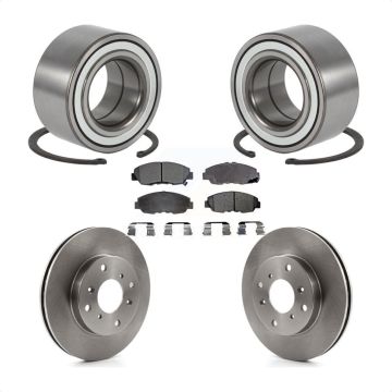 Front Wheel Bearing Disc Brake Rotor & Pad Kit For 1998-2002 Honda Accord Sedan with 2.3L KBB-102245