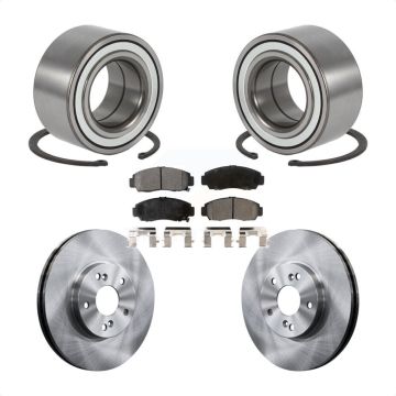 Front Wheel Bearing Disc Brake Rotors And Semi-Metallic Pads Kit For Acura TL CL KBB-102248