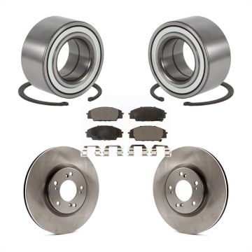 Front Wheel Bearing Disc Brake Rotor And Semi-Metallic Pads Kit For 2000-2009 Honda S2000 KBB-102249