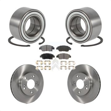 Front Wheel Bearing Disc Brake Rotor And Semi-Metallic Pads Kit For Honda Civic Acura RSX KBB-102250