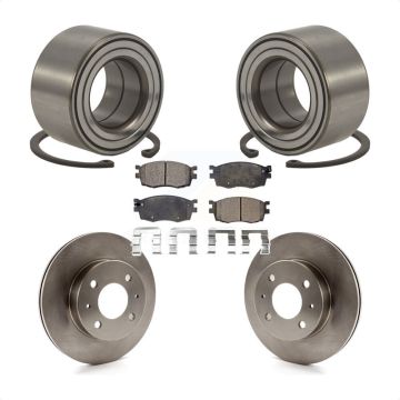 Front Wheel Bearing Disc Brake Rotors And Pads Kit For 2006 Hyundai Accent Hatchback KBB-102257