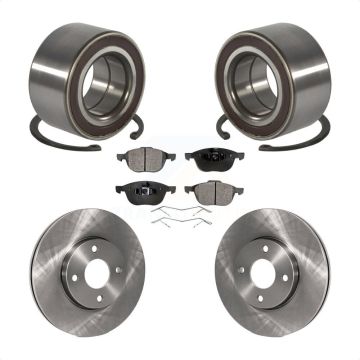 Front Wheel Bearing Disc Brake Rotors And Semi-Metallic Pads Kit For 2005-2007 Ford Focus KBB-102263