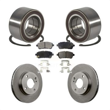 Front Wheel Bearing Disc Brake Rotors And Semi-Metallic Pads Kit For Ford Fiesta KBB-102265
