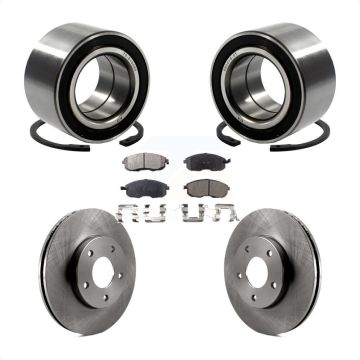 Front Wheel Bearing Disc Brake Rotor And Pad Kit For 2000-2001 Nissan Maxima INFINITI I30 KBB-102270