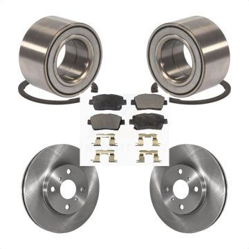 Front Wheel Bearing Disc Brake Rotor And Semi-Metallic Pads Kit For 2004-2006 Scion xB xA KBB-102281