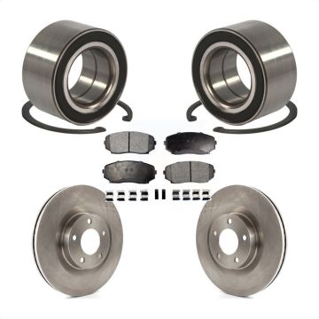 Front Wheel Bearing Disc Brake Rotor And Semi-Metallic Pads Kit For Ford Edge Lincoln MKX KBB-102282
