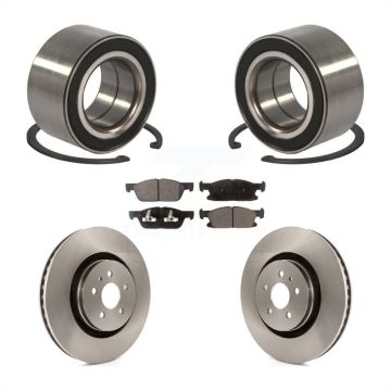 Front Wheel Bearing Brake Rotor Pads Kit For 15 Ford Edge With 345mm Diameter KBB-102285