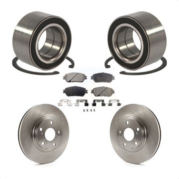 Front Wheel Bearing Disc Brake Rotor And Semi-Metallic Pads Kit For 2004-2006 Lexus ES330 KBB-102287
