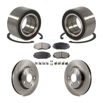 Front Wheel Bearing Disc Brake Rotors And Semi-Metallic Pads Kit For 2010 Lexus HS250h KBB-102295