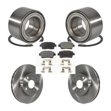 Front Wheel Bearing Disc Brake Rotor And Semi-Metallic Pad Kit For 2001-2003 Toyota Prius KBB-102299