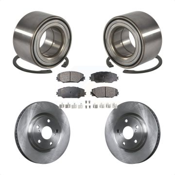 Front Wheel Bearing Disc Brake Rotors And Pads Kit For 2017-2018 Toyota Corolla iM KBB-102302