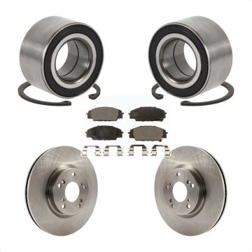 Front Wheel Bearing Disc Brake Rotor And Semi-Metallic Pads Kit For Honda Civic Acura CSX KBB-102312