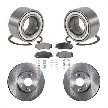 Front Wheel Bearing Disc Brake Rotors And Pads Kit For 2003-2011 Honda Element EX KBB-102315