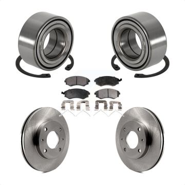 Front Wheel Bearing Disc Brake Rotors And Pads Kit For 1999-2000 Hyundai Sonata KBB-102318