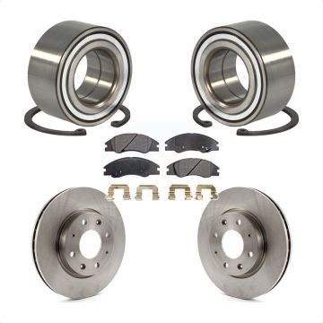 Front Wheel Bearing Disc Brake Rotors And Semi-Metallic Pads Kit For Kia Spectra Spectra5 KBB-102325