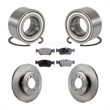 Front Wheel Bearing Disc Brake Rotors And Pads Kit For 2001-2005 BMW 325i 325xi KBB-102327