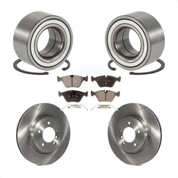 Front Wheel Bearing Disc Brake Rotors And Pads Kit For 2001-2005 BMW 330i 330xi KBB-102329