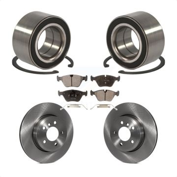 Front Wheel Bearing Disc Brake Rotors And Semi-Metallic Pads Kit For 2004-2010 BMW X3 KBB-102332