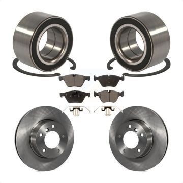 Front Wheel Bearing Disc Brake Rotors And Semi-Metallic Pads Kit For BMW 328xi 325xi KBB-102333