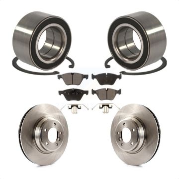 Front Wheel Bearing Disc Brake Rotors And Semi-Metallic Pads Kit For 2007 BMW 335xi KBB-102335