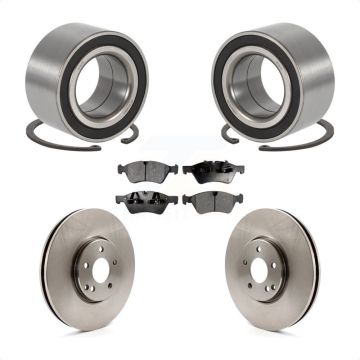 Front Wheel Bearing Disc Brake Rotor Pads Kit For Mercedes-Benz E550 E500 4Matic with AWD KBB-102351