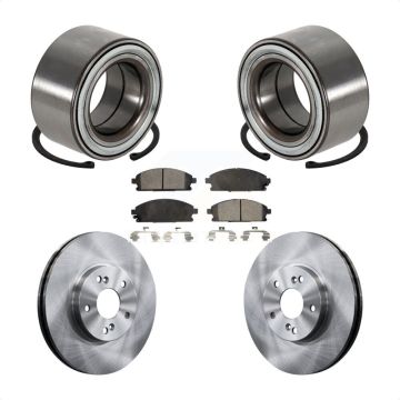 Front Wheel Bearing Disc Brake Rotors And Semi-Metallic Pads Kit For 2003-2006 Acura MDX KBB-102354