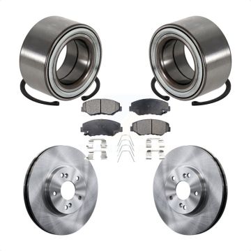 Front Wheel Bearing Disc Brake Rotor And Semi-Metallic Pads Kit For 2005-2008 Honda Pilot KBB-102355