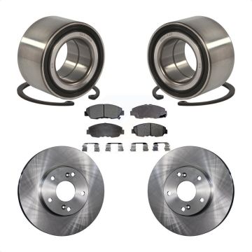 Front Wheel Bearing Disc Brake Rotors And Pads Kit For 2011 Honda Civic GX with 1.8L KBB-102360