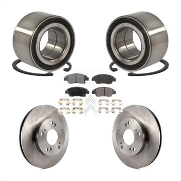 Front Wheel Bearing Disc Brake Rotor And Semi-Metallic Pads Kit For Honda Civic Acura ILX KBB-102369