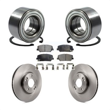Front Wheel Bearing Disc Brake Rotor Pads Kit For 2013-2015 Hyundai Veloster Turbocharged KBB-102385