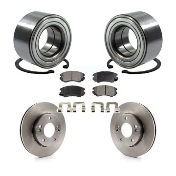 Front Wheel Bearing Disc Brake Rotors And Pads Kit For 2010-2011 Kia Soul 1.6L KBB-102395