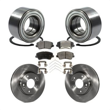 Front Wheel Bearing Brake Rotor Pads Kit For Kia Forte Hyundai Elantra GT Forte5 Veloster KBB-102398