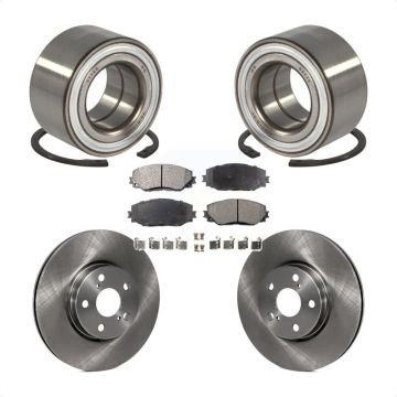 Front Wheel Bearing Disc Brake Rotors And Semi-Metallic Pads Kit For 2008-2014 Scion xD KBB-102405