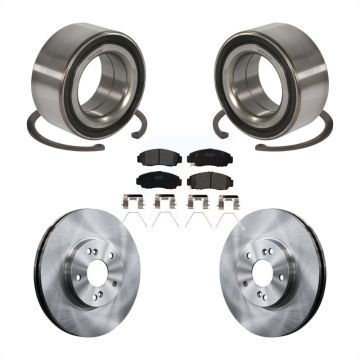Front Wheel Bearing Disc Brake Rotor And Semi-Metallic Pad Kit For Honda Accord Acura TSX KBB-102408