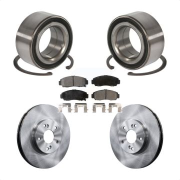 Front Wheel Bearing Disc Brake Rotor And Semi-Metallic Pad Kit For Honda Accord Acura TSX KBB-102409