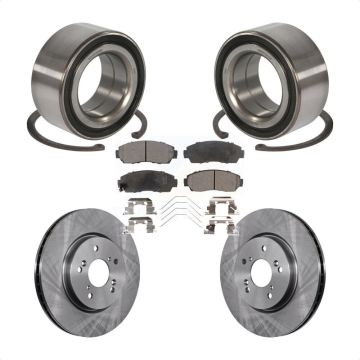Front Wheel Bearing Disc Brake Rotor And Semi-Metallic Pad Kit For Honda Crosstour Accord KBB-102411
