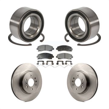 Front Wheel Bearing Disc Brake Rotors And Semi-Metallic Pads Kit For 2009-2014 Acura TL KBB-102412