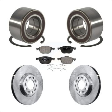 Front Wheel Bearing Disc Brake Rotors And Semi-Metallic Pads Kit For Mazda 3 5 Sport KBB-102413