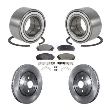 Front Wheel Bearing Brake Rotor & Pad Kit For Toyota Highlander Sienna Lexus RX350 RX450h KBB-102417