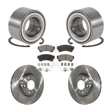 Front Wheel Bearing Disc Brake Rotor And Semi-Metallic Pad Kit For 2009-2013 Mazda 6 3.7L KBB-102421