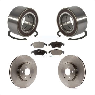 Front Wheel Bearing Disc Brake Rotor & Pad Kit For Mercedes-Benz C300 E350 C350 E400 E250 KBB-102429