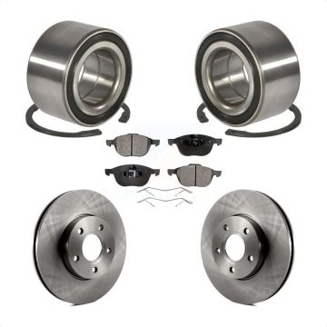 Front Wheel Bearing Disc Brake Rotors And Semi-Metallic Pads Kit For Ford Focus C-Max KBB-102430