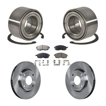 Front Wheel Bearing Disc Brake Rotors And Pads Kit For 2010-2011 Nissan Versa 1.8L KBB-102445