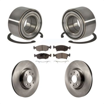 Front Wheel Bearing Disc Brake Rotors And Semi-Metallic Pads Kit For Fiat 500 KBB-102449