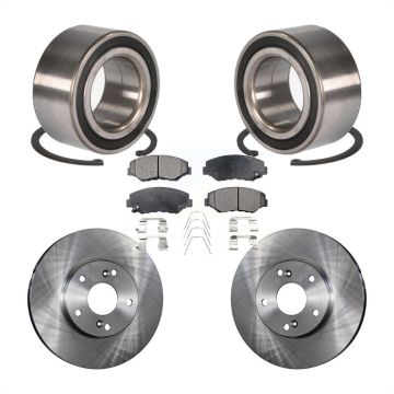 Front Wheel Bearing Disc Brake Rotors And Semi-Metallic Pads Kit For Honda Accord KBB-102460